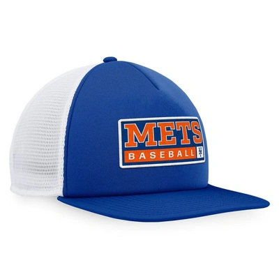 Shop Majestic Royal/white New York Mets Foam Trucker Snapback Hat