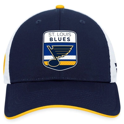 Shop Fanatics Branded  Navy St. Louis Blues 2023 Nhl Draft On Stage Trucker Adjustable Hat