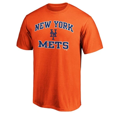 Shop Fanatics Branded Orange New York Mets Heart & Soul T-shirt