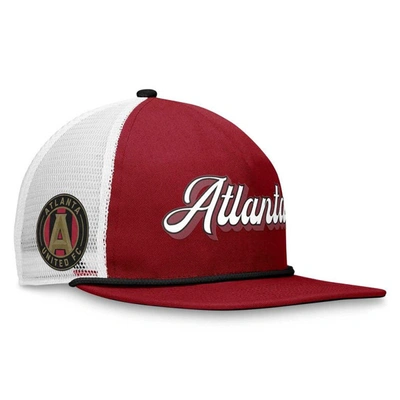 Shop Fanatics Branded Garnet/white Atlanta United Fc True Classic Golf Snapback Hat