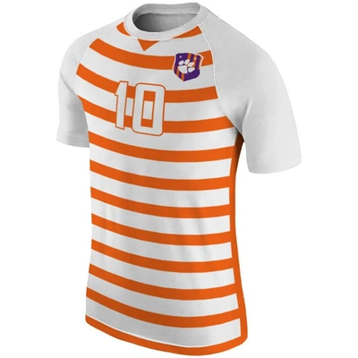 Shop Retro Brand Original  #10 White Clemson Tigers Soccer Jersey