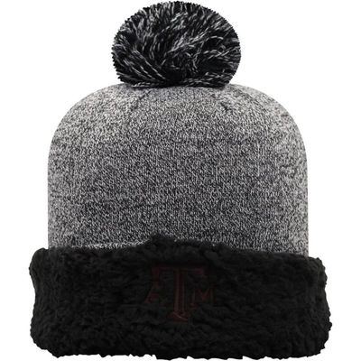 Shop Top Of The World Black Texas A&m Aggies Snug Cuffed Knit Hat With Pom