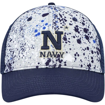 Shop Colosseum Gray/navy Navy Midshipmen Love Fern Trucker Snapback Hat