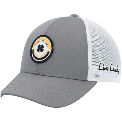 Shop Black Clover Gray/white Wichita State Shockers Motto Trucker Snapback Hat