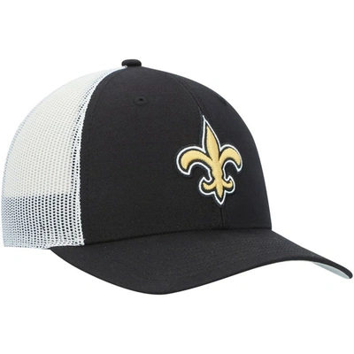 Shop 47 Youth ' Black/white New Orleans Saints Adjustable Trucker Hat
