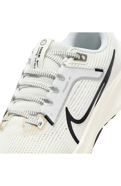 Shop Nike Air Zoom Pegasus 40 Running Shoe In Sail/ Black-coconut Milk-white
