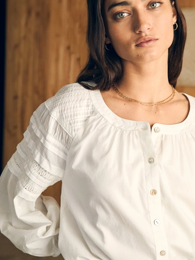 Shop Faherty Enna Top In White