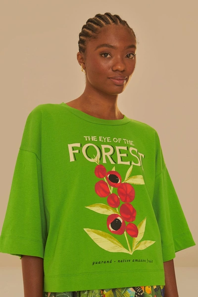 Shop Farm Rio Active Green The Eye Of The Forest Organic Cotton T-shirt