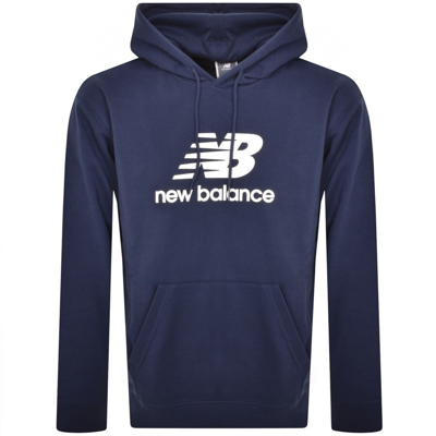 Shop New Balance Sport Essentials Logo Hoodie Navy
