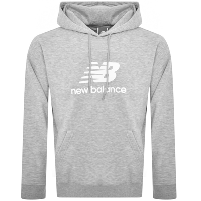 Shop New Balance Sport Essentials Logo Hoodie Grey