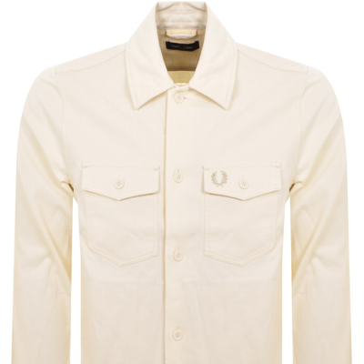 Shop Fred Perry Bedford Corduroy Overshirt Cream