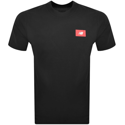 Shop New Balance Logo T Shirt Black