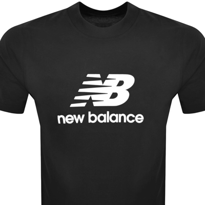 Shop New Balance Sport Essentials Logo T Shirt Black