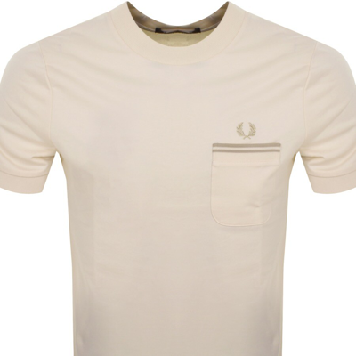 Shop Fred Perry Pocket T Shirt Cream