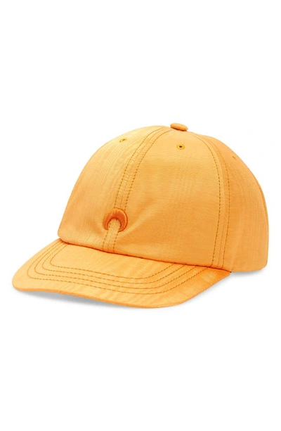 Shop Marine Serre Regenerated Moiré Ball Cap In Orange
