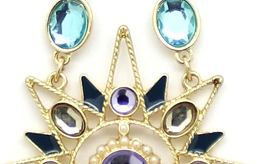 Eye Candy Los Angeles Sun & Moon Drop Earrings In Gold