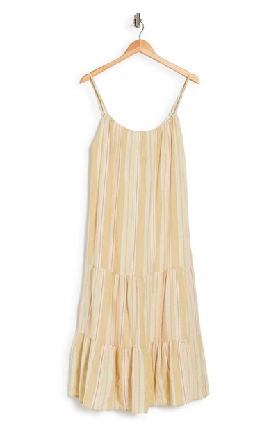 Shop Stitchdrop Barefoot Stripe Cotton Dress In Pear