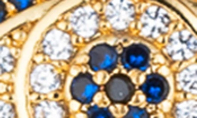Eye Candy Los Angeles Cubic Zirconia Evil Eye Hamsa Cici Agate Charm Bracelet In Gold