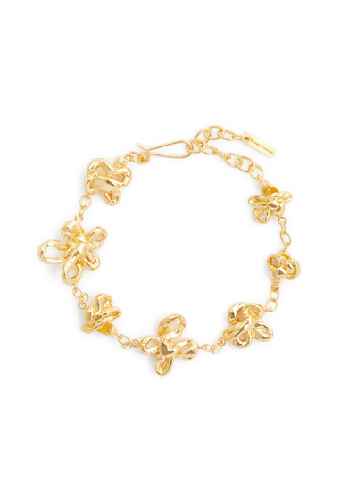 Shop Completedworks Flower 18kt Gold-plated Bracelet