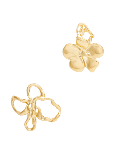 Shop Completedworks Flower 18kt Gold-plated Drop Earrings