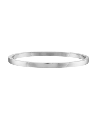 Ben Oni Silver-tone Polished Non-tarnish Simple Bangle Bracelet In Silver