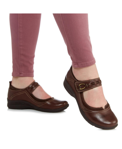 Shop Jambu Women's Emily Strap Shoe In Dark Brown