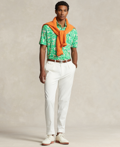 Shop Polo Ralph Lauren Men's Classic-fit Floral Soft Cotton Polo In Palais Floral Stem