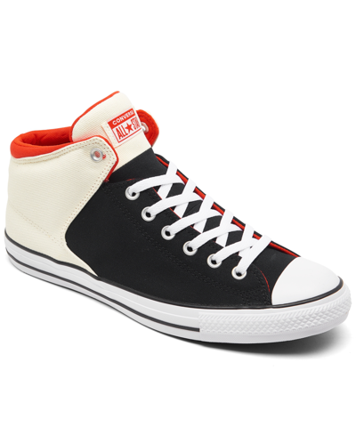 Shop Converse Men's Chuck Taylor All Star High Street Play Casual Sneakers From Finish Line In Black,egret,fever Dream