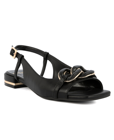 Jones New York Jnyvelvy Womens Block Heel Manmade Slingback Sandals In Black