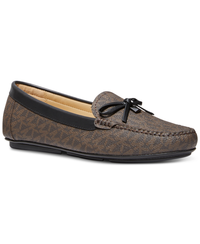 Shop Michael Kors Michael  Women's Juliette Moccasin Loafer Flats In Brown,luggage