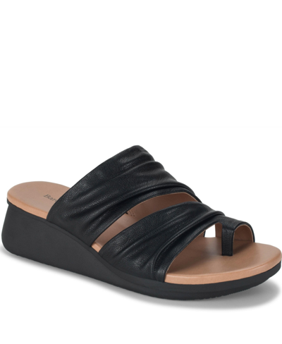 Shop Baretraps Women's Venus Toe Loop Slide Wedge Sandals In Black