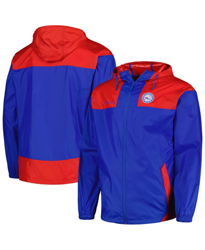 Shop Columbia Men's  Royal Philadelphia 76ers Flash Forward Challenger Full-zip Hoodie