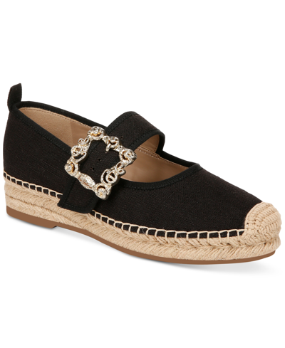 Shop Sam Edelman Women's Maddy Mary Jane Espadrille Flats In Black