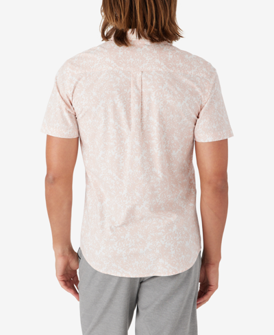Shop O'neill Men's Quiver Stretch Short Sleeve Modern Shirt In Light Rose