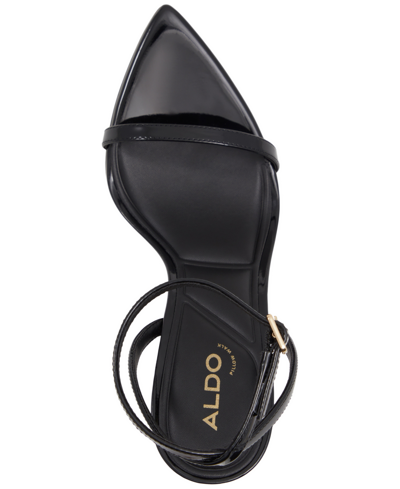 Shop Aldo Women's Tulipa Ankle-strap Stiletto Dress Sandals In Dark Beige Patent