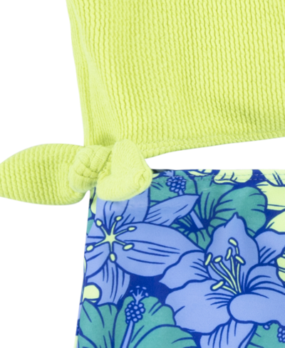 Shop Hurley Big Girls Crossback Monokini Swimsuit In Sharp Green