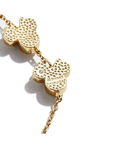 Shop Baublebar Women's  Minnie Mouse Pull-tie Bracelet In Gold