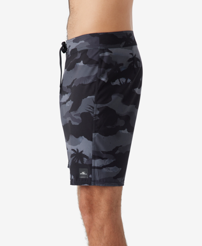 Shop O'neill Men's Hyperfreak Heat Camo 19" Shorts In Black Camo