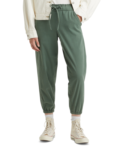 Shop Levi's Plus Size Off-duty High Rise Relaxed Jogger Pants In Thyme