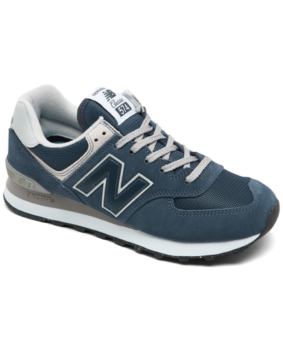 Shop New Balance Women's 574 Core Casual Sneakers From Finish Line In Navy