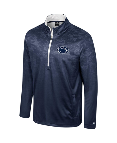 Colosseum Navy Penn State Nittany Lions The Machine Half-zip Jacket In Navy