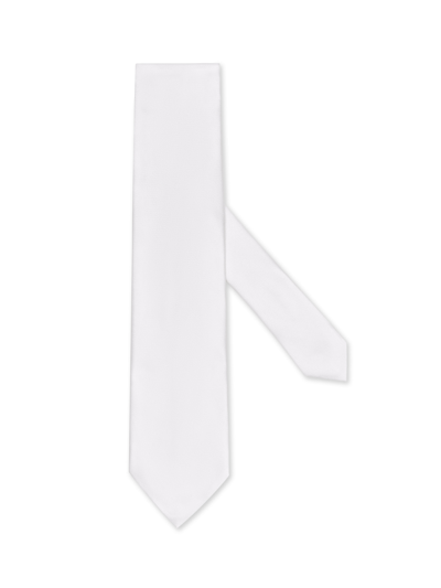 Shop Zegna White Silk Tie