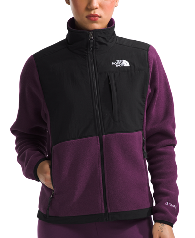 Shop The North Face Women's Denali Fleece Jacket In Black Currant Purple