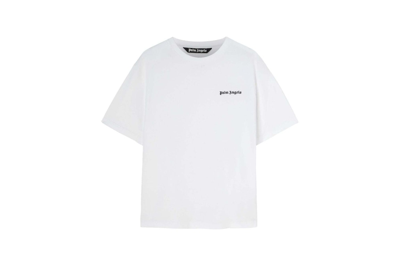 Pre-owned Palm Angels Print Logo T-shirt White/black
