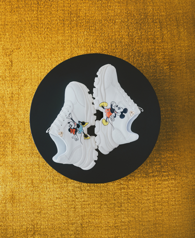 Shop Aldo X Disney Women's D100z Graphic Platform Trainer Sneakers In Print White