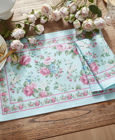 Shop Elrene Vintage-like Floral Garden Napkins, Set Of 4 In Multi