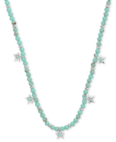 Shop Lucky Brand Silver-tone Beaded Star Strand Necklace, 16" + 3" Extender