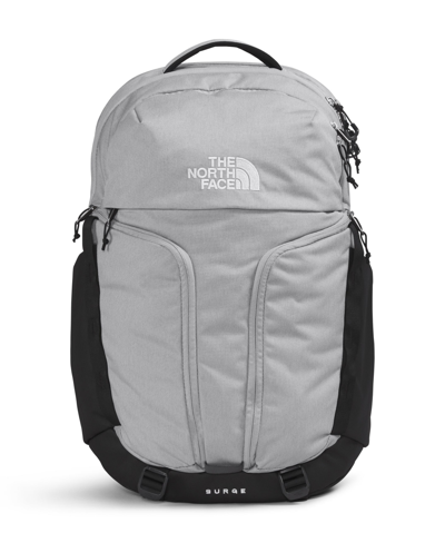 Shop The North Face Men's Surge Backpack In Meld Gray Dark Heather,tnf Black