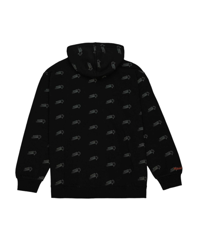 Mitchell & Ness Men's  Black Phoenix Suns Hardwood Classics Allover Print Pullover Hoodie In Black