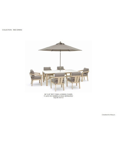 Agio Reid Set Of 6 Outdoor Dining Chairs, Created For Macy's In Solartex Bark